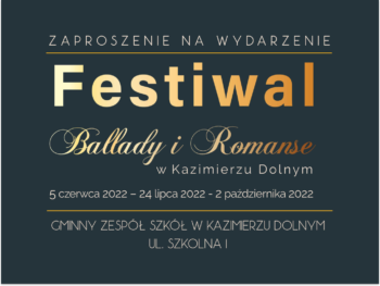 Festiwal „Ballady i romanse w Kazimierzu Dolnym”